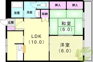 ネオパリエA【2階】の間取り