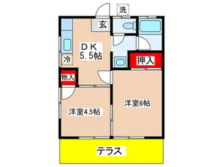つばき荘【1階】の間取り