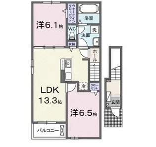 リベーラレシデンシア【2階】の間取り