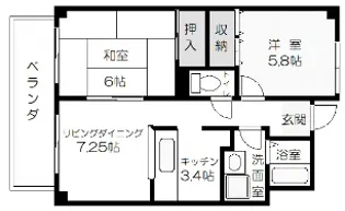 グリーングラス魚崎【3階】の間取り