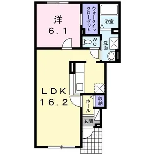 アルバ・プラシードA【1階】の間取り