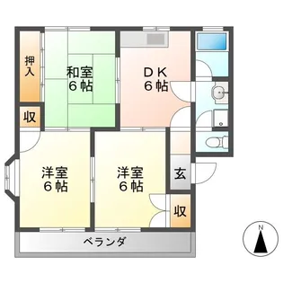 ル・ポルト菅生 B【1階】の間取り