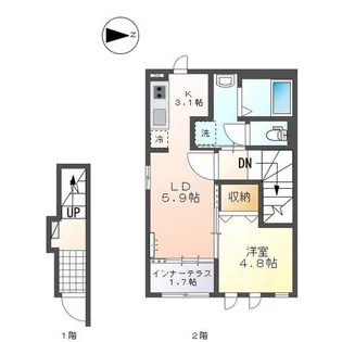 マロンクレスト A【2階】の間取り