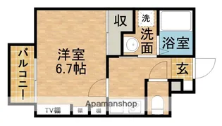 パークサイドサイワイA【2階】の間取り