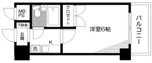 日神パレステージ新宿御苑【6階】の間取り