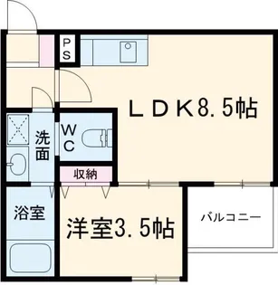 ALEGRIA道明寺II【2階】の間取り