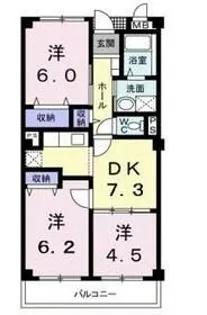 N・フレーシア【3階】の間取り
