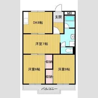 パティオ野並【4階】の間取り