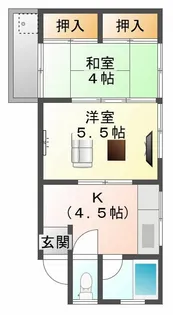 いわたハイツ【1階】の間取り