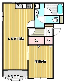 ヒーロー1番館【2階】の間取り
