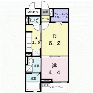 アンジュ グリシーヌ【2階】の間取り