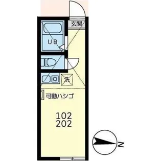 ユナイト元住吉ミ・ディスピアーチェ【2階】の間取り