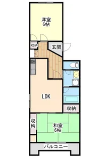 第一グリーンハイツ松縄【2階】の間取り