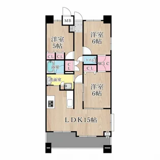 CITY SPIRE桜川II【10階】の間取り