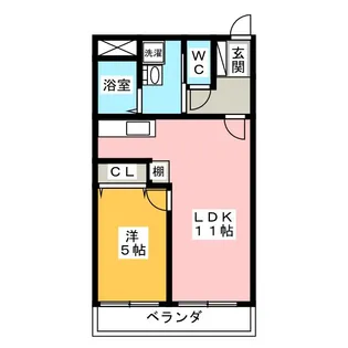アーバネス桜山【2階】の間取り