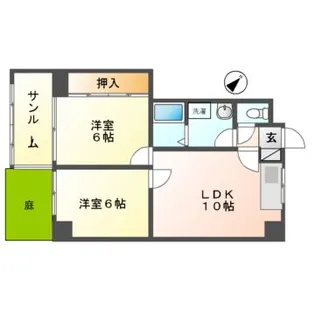 リブ・ソワレ笠舞【1階】の間取り