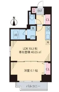 S.S.キューベライズ【8階】の間取り