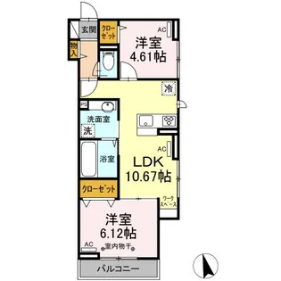 ArkVillage立川【2階】の間取り