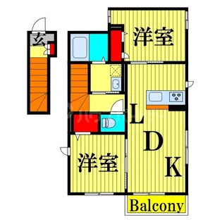 ウッドヴィラ【2階】の間取り