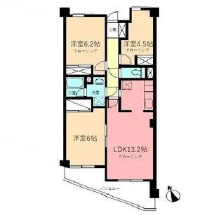 クレールノースヒルズ【3階】の間取り