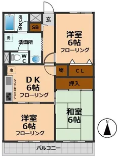 アゼリア水久保【3階】の間取り