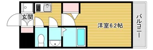 エスリード難波ザ・ブライト【9階】の間取り