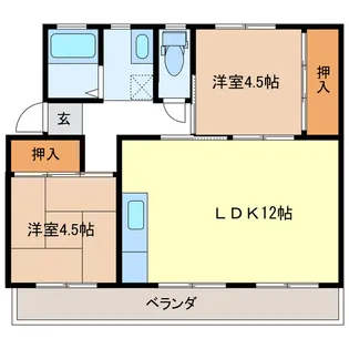 サニーマンション【2階】の間取り