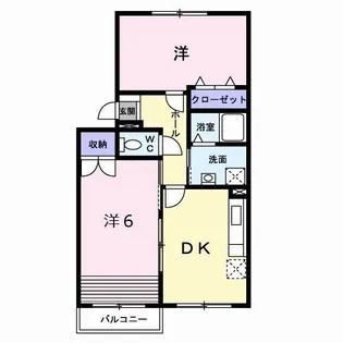 グローリーヒルズ希ヶ丘【2階】の間取り