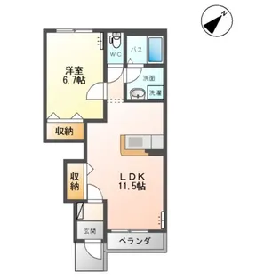 アンハイツ【1階】の間取り