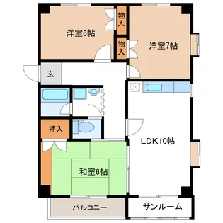 パリオ長江【2階】の間取り