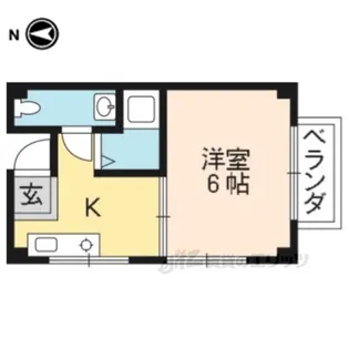 レディースハイツ西ノ京【2階】の間取り