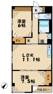 カトレア【2階】の間取り