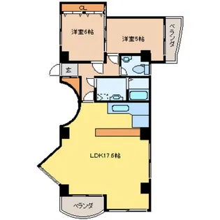 メゾングローリー【2階】の間取り