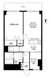 矢野ビル【4階】の間取り