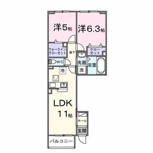 まつば荘【1階】の間取り