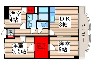 ホワイトコースト参番館【1階】の間取り