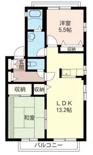 メルベーユ港南台 壱番館【1階】の間取り
