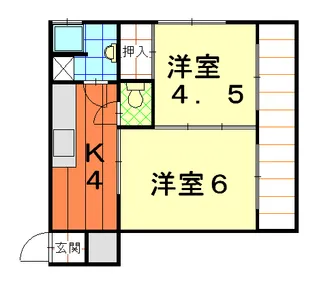 かこいハイツ【2階】の間取り