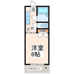 プランタン黒髪【2階】の間取り
