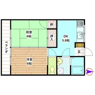 ベルハウス【2階】の間取り