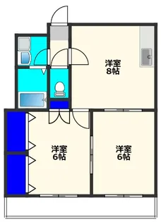 リバーリッチ第2川富【5階】の間取り