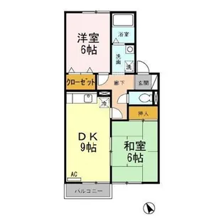 セジュール佐賀【2階】の間取り