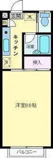 ラシス若園【2階】の間取り