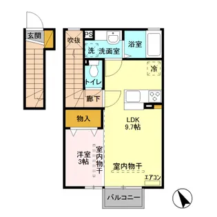 サンマリン8【2階】の間取り