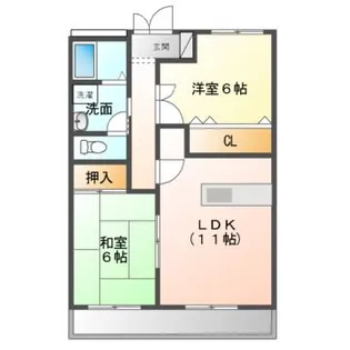 サン・オーレ奈良津【1階】の間取り