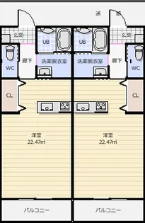 プレジール泰西【1階】の間取り