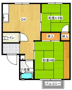 パーシモンコートC【2階】の間取り