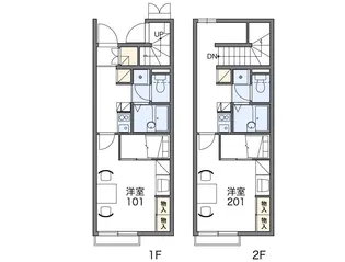 レオパレス大楽寺II【1階】の間取り