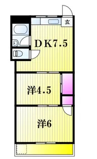 フラワーハイツ【3階】の間取り