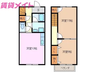 三重県員弁郡東員町大字北大社【一戸建】の間取り